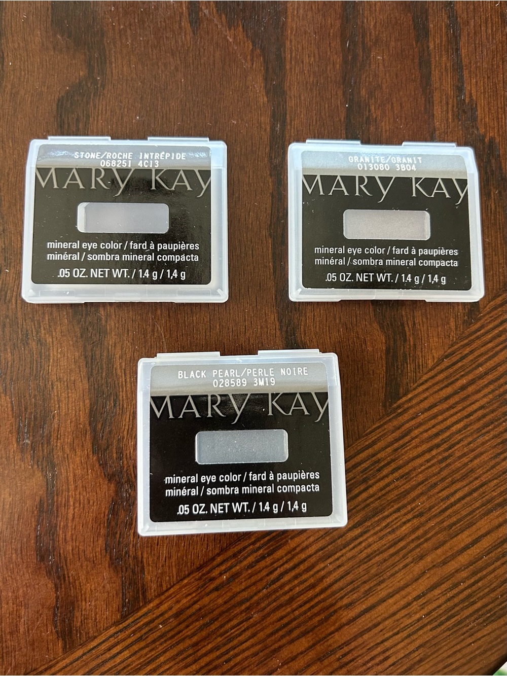 Mary Kay Mineral Eye Color (Lot of 3) Black Pearl, Stone, Granite New in package
